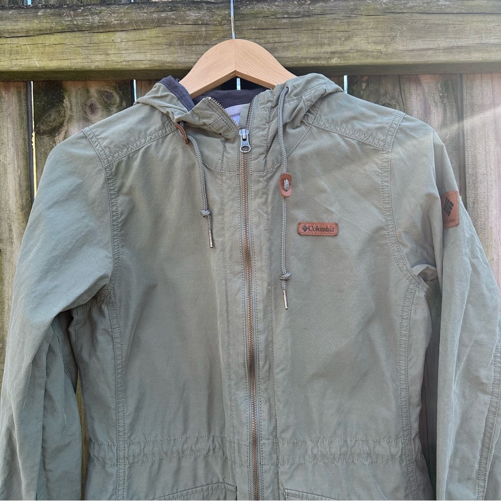 Columbia Cultus Lake Hooded Anorak Jacket Size Small Cypress Sage Green - Picture 4 of 15